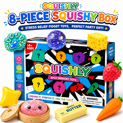 Squishly™ 8-Piece Mystery Squishy Box