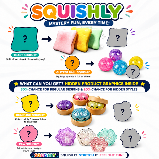 Squishly™ 8-Piece Mystery Squishy Box