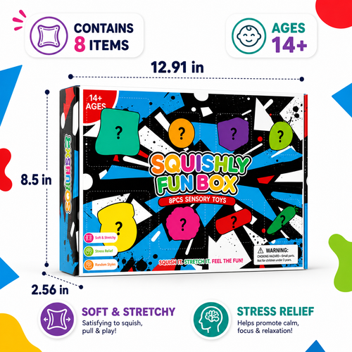 Squishly™ 8-Piece Mystery Squishy Box